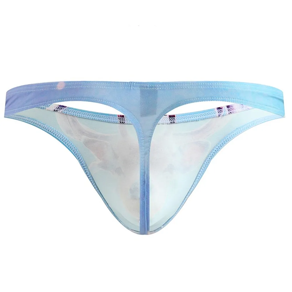 Брендовое леопардовое нижнее белье с 3D принтом мужские Мультяшные стринги