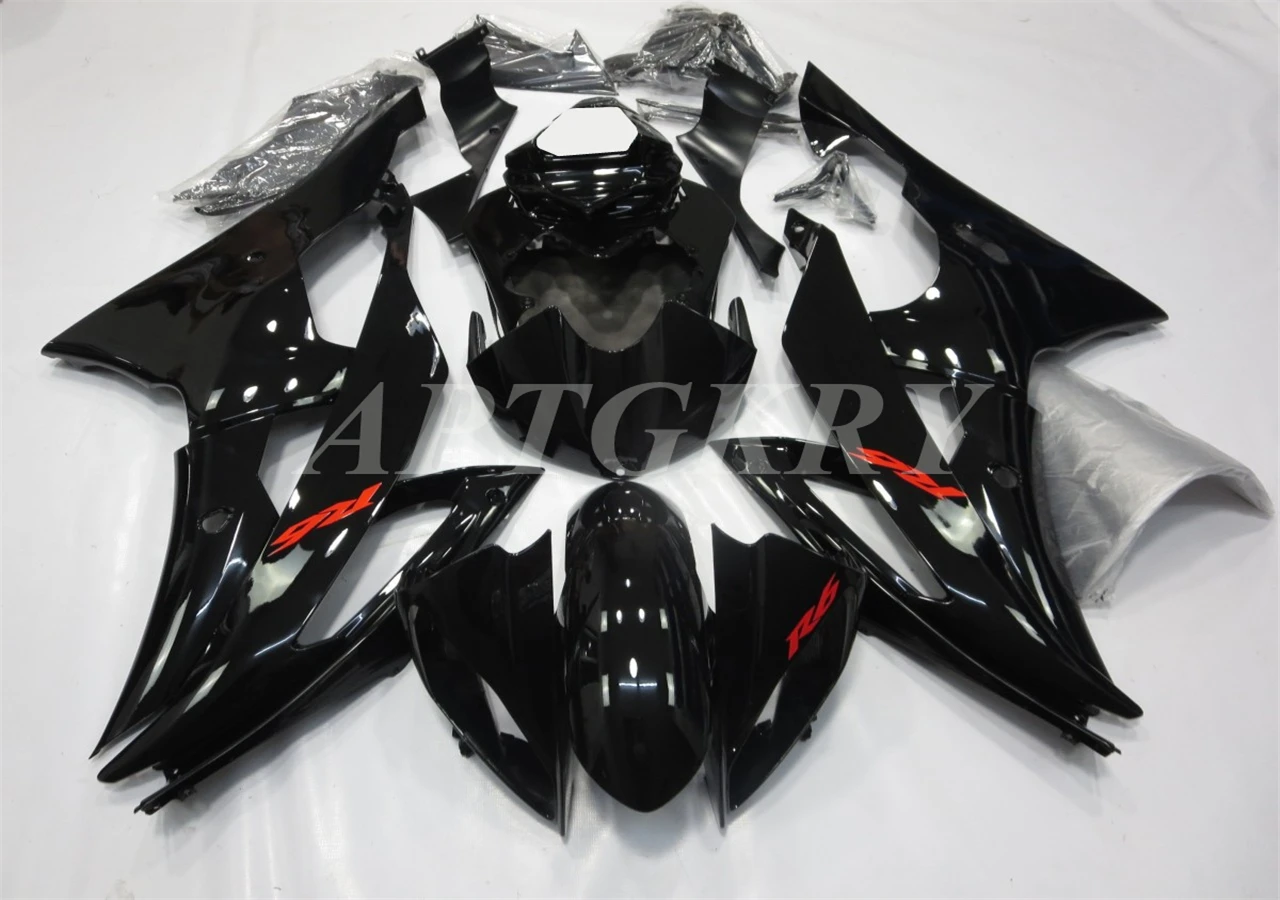 

НОВЫЕ комплекты обтекателей для мотоциклов из АБС-пластика, подходят для Yamaha YZF 600 R6 2008 2009 2010 2011 2012 2013 2014 2015 2016, черный, на заказ