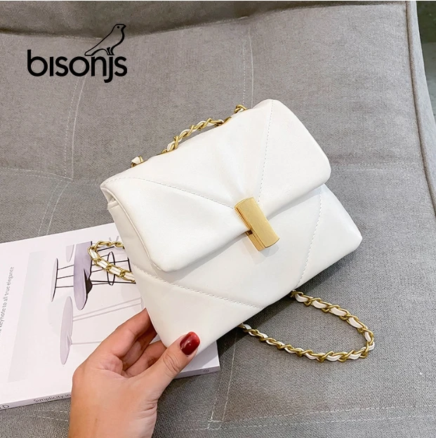 

BISONJS маленькие сумки через плечо из искусственной кожи для женщин зимние фирменные сумки женские трендовые дизайнерские женские сумки на ц...