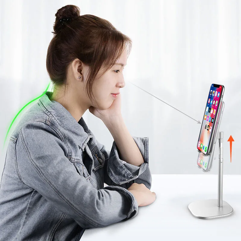 Гибкая переносная алюминиевая настольная подставка для сотового телефона