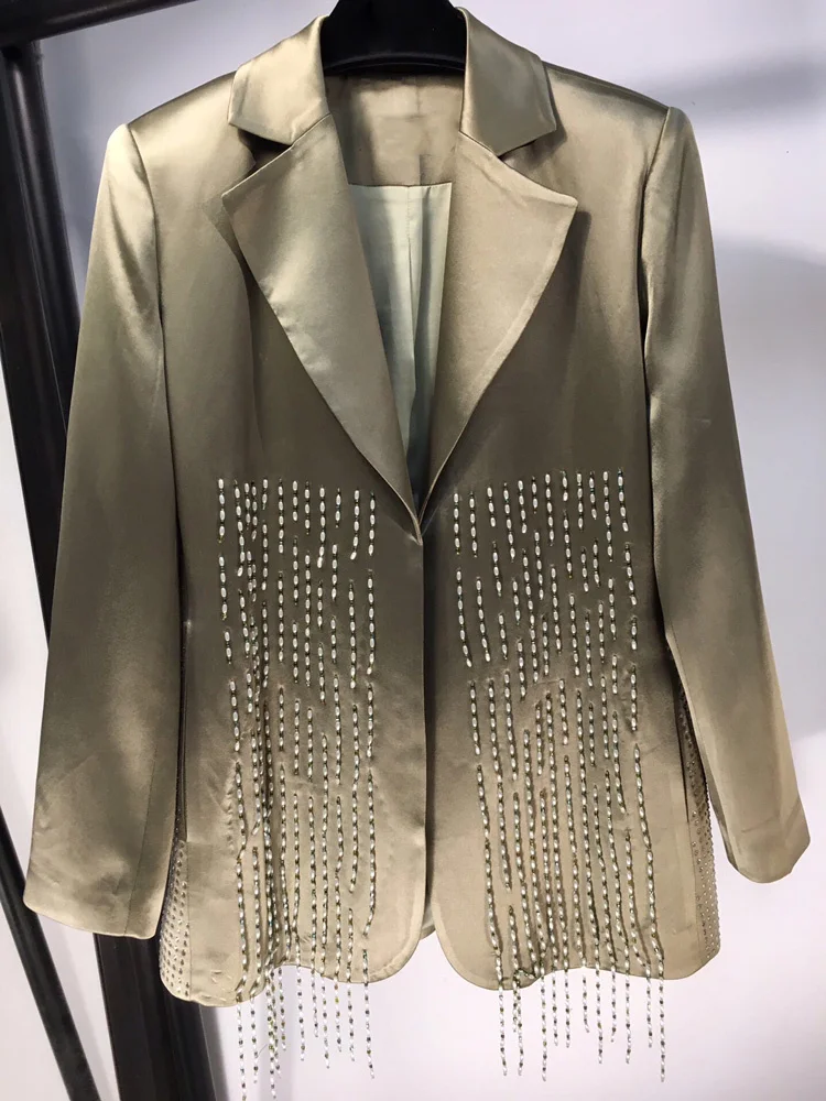 

2021 Autumn winter new blazers women's high-quality chain designer fashion runway blazer jacket coats