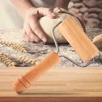 rolling pin with handle pastry pizza fondant bakers roller metal woodden tool baking dough pizza pie cookies kitchen supplies
