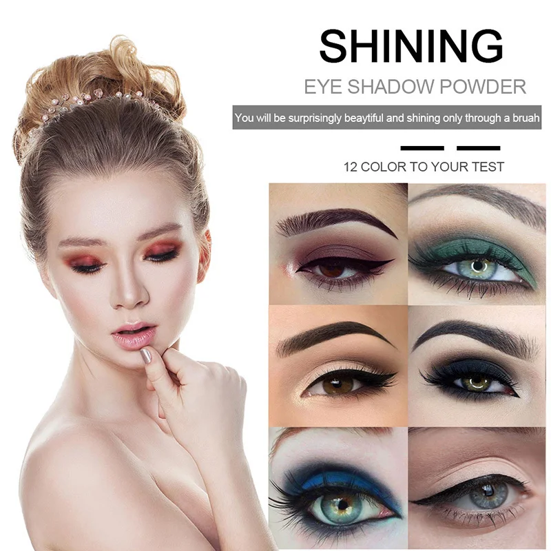 

PHOERA 12 Color Matte Monochrome Eye Shadow Mini Waterproof Eyeshadow Palette Natural Long Lasting Beauty Makeup Cosmetic