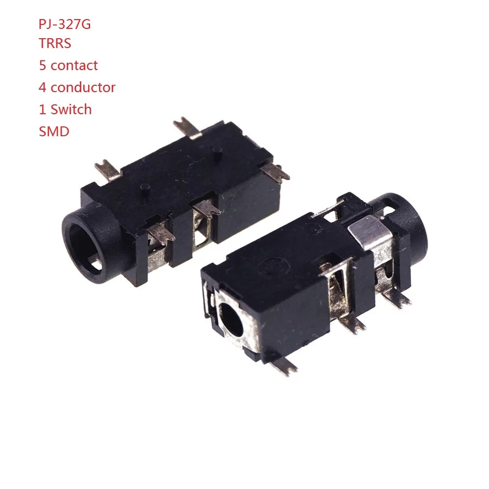 

Аудиоразъем TRRS 3,5 мм, 4 контакта, 3,5 мм, 10 шт., горизонтальный, 1/8 мм, для 4-полюсного разъема 14,0 мм