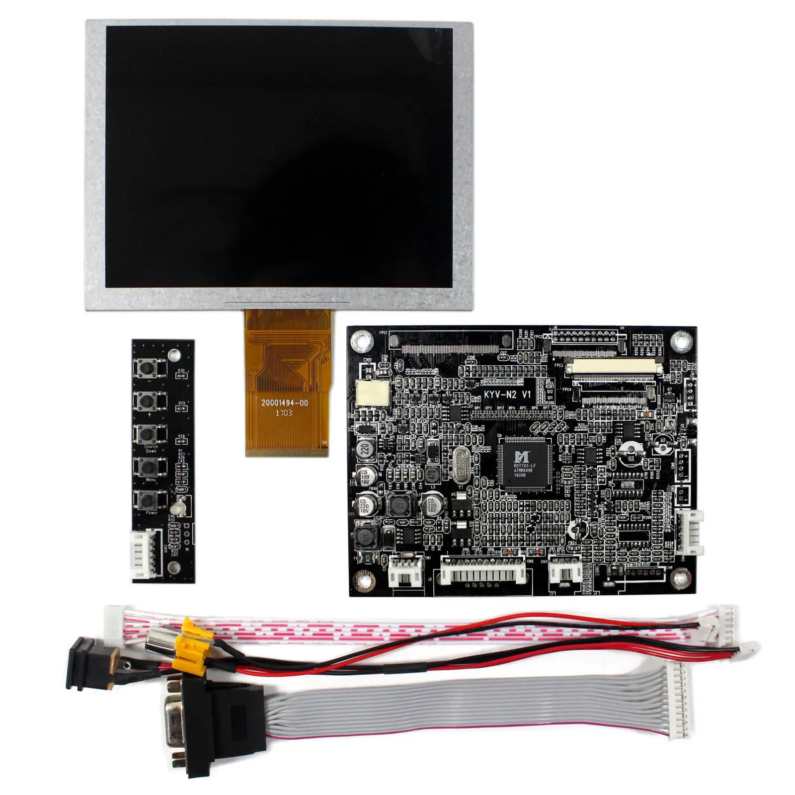 

Latumab LCD Controller Board KYV-N2 V1 5inch ZJ050NA-08C Replacement 640x480 LCD Panel VGA/AV