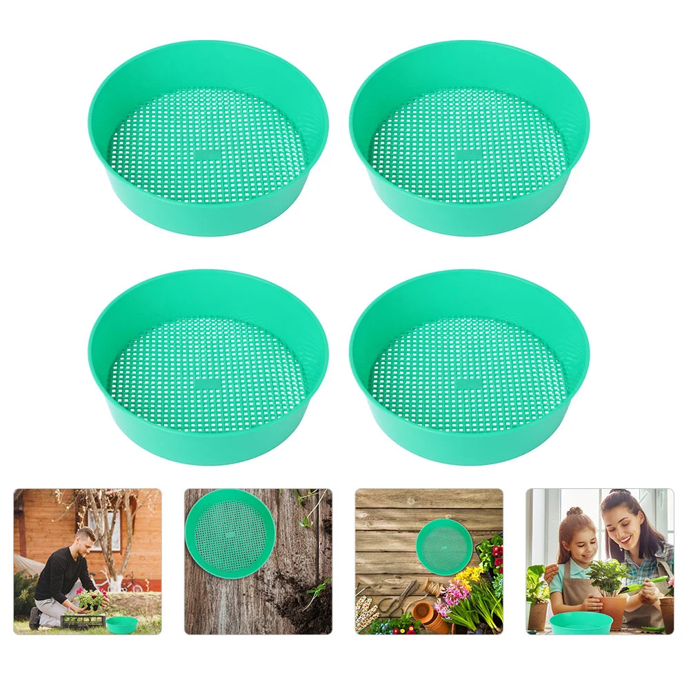 

4PCS Gardening Sifting Pan Multi-purpose Sifting Classifier Durable Classifier