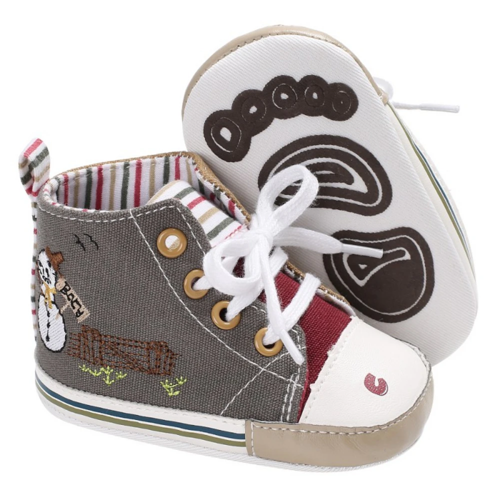 

Классические холщовые кроссовки для мальчиков, мягкая нескользящая подошва, спортивная обувь для новорожденных