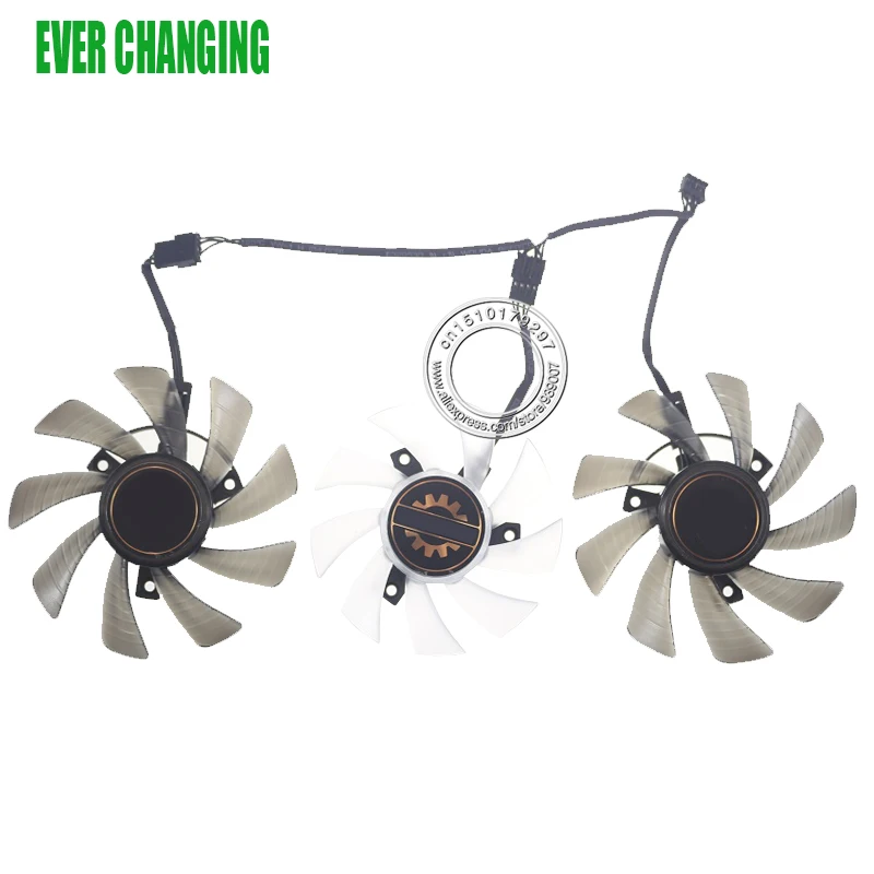 T129215BU T128015BU 12 В постоянного тока, 4-контактный графический вентилятор для ASRock Radeon RX 5700 XT Taichi X 8G OC +