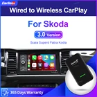 Carlinkit 3,0 CarPlay беспроводной ключ для Skoda Scala Superb KodiaQ Troc Octavia Fabia MK3 Car Play Smart Link Набор для мопса и игр