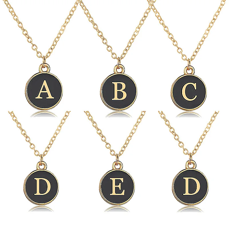 

New Female 26 English Alphabet Pendant Charm Creative Necklace Simple Wild Clavicle Chain Party Gift Female Fashion Jewelry