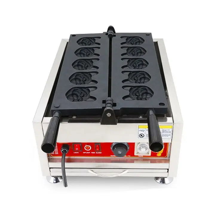 110v 60hz csot 5 шт/тарелка мультики собака форма taiyaki машина вафельница - Цвет: 110v 60hz