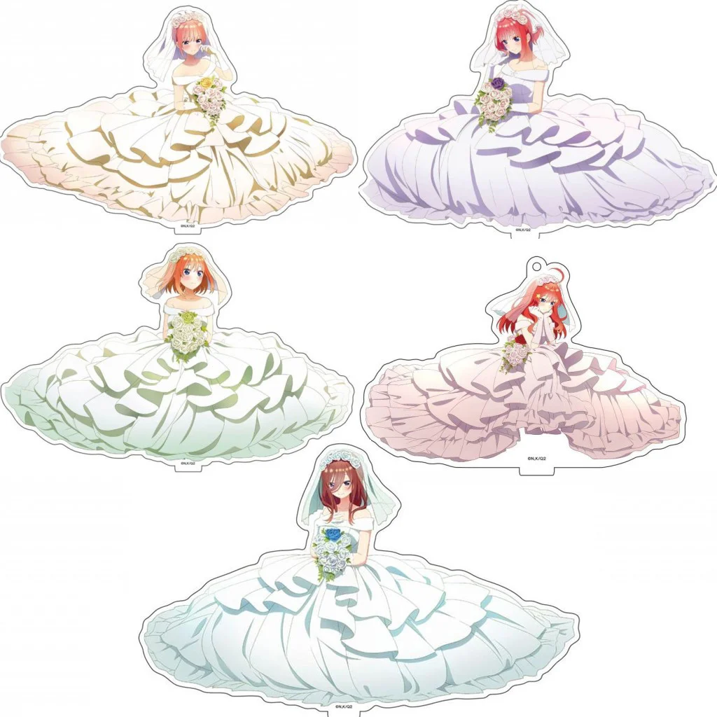 

Аниме The quintessence Quintuplets Nakano Ichika Miku фигурка на акриловой подставке, демонстрационная модель, настольное украшение, свадебное платье, серия