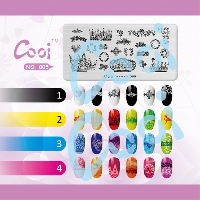 Шаблоны из нержавеющей стали для ногтевого дизайна пластины штамповки ногтей