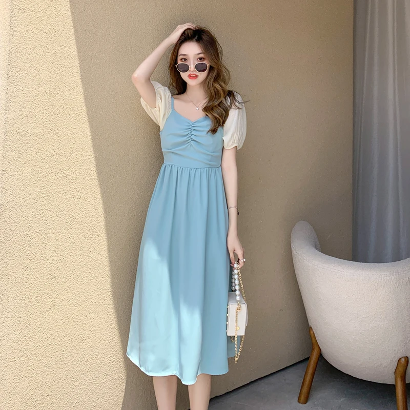 

Make French platycodon grandiflorum short-sleeved dress girl