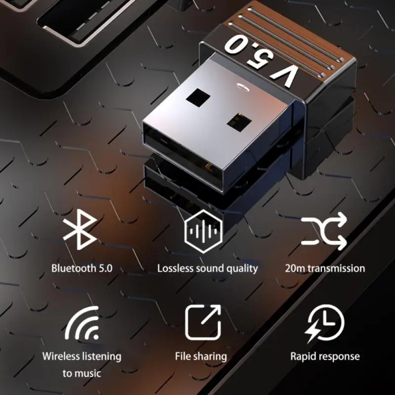 

Беспроводной USB Bluetooth-совместимый 5,0 адаптер передатчик музыкальный приемник защитный Мини-ключ аудио адаптер для компьютера ноутбука план...