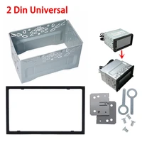 unit 2 din cage radio vehicle case car fitting dvd player frame mounting plate iron frame plastic panel with hardware accessory