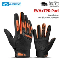 inbike mtb gloves mountain bike gloves breathable cycling glove full finger bicycle gloves shockproof touch screen eva pad mc020