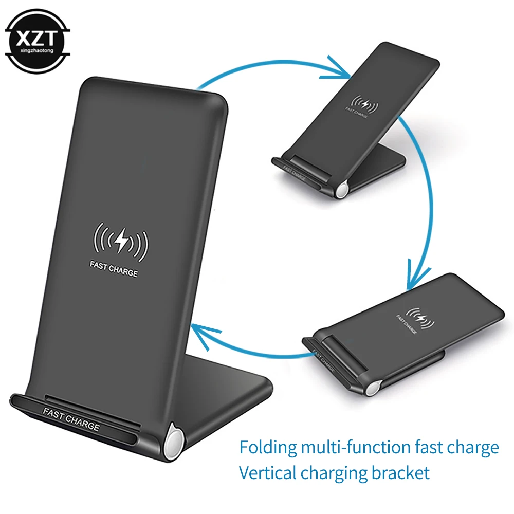 Беспроводное зарядное устройство 15 Вт Qi Складная подставка держатель быстрая