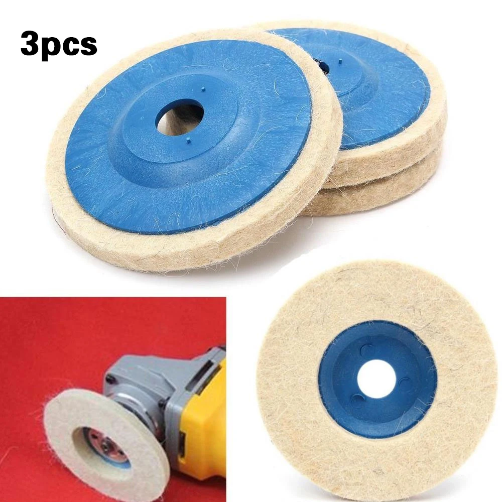 Полировальный шлифовальный круг из шерсти 3 шт. войлочные полировальные диски