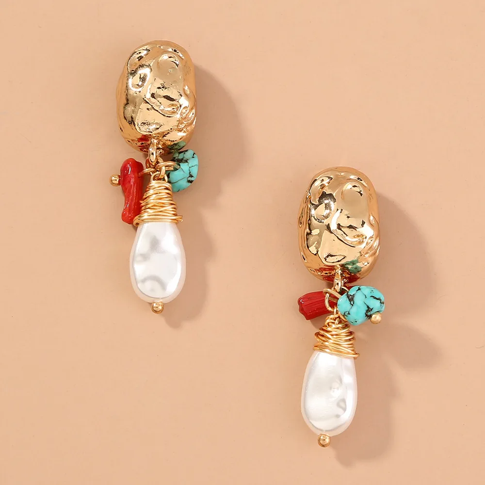 Этнические средневековые модные ретро серьги с образные металлические