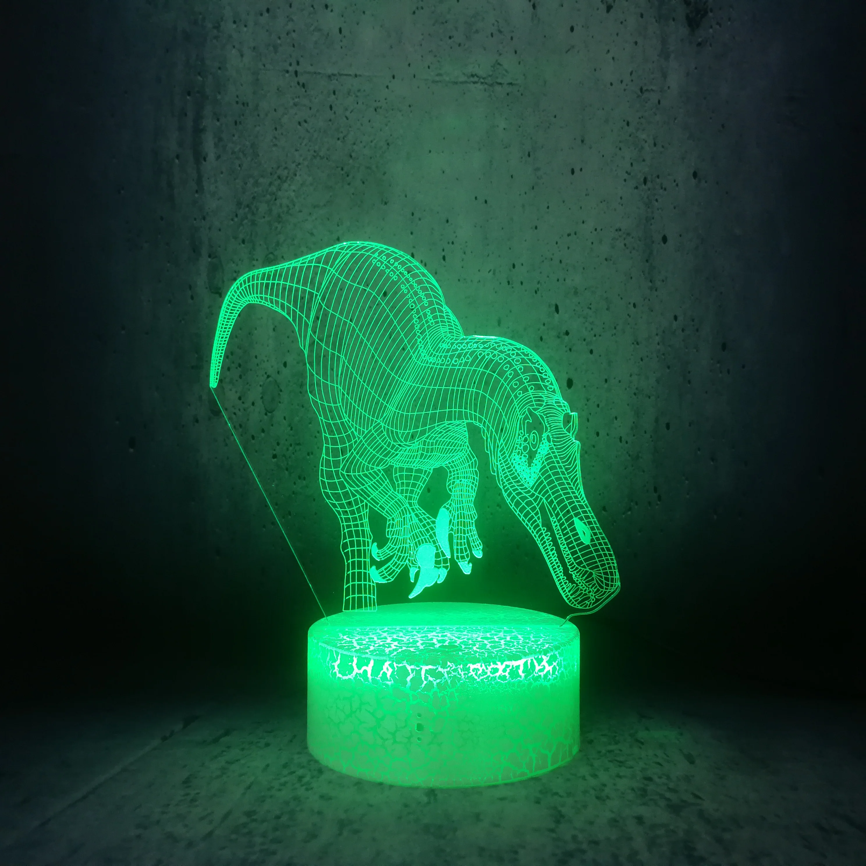 3D Светодиодная лампа серии динозавр Велоцираптор визуальные огни огромный