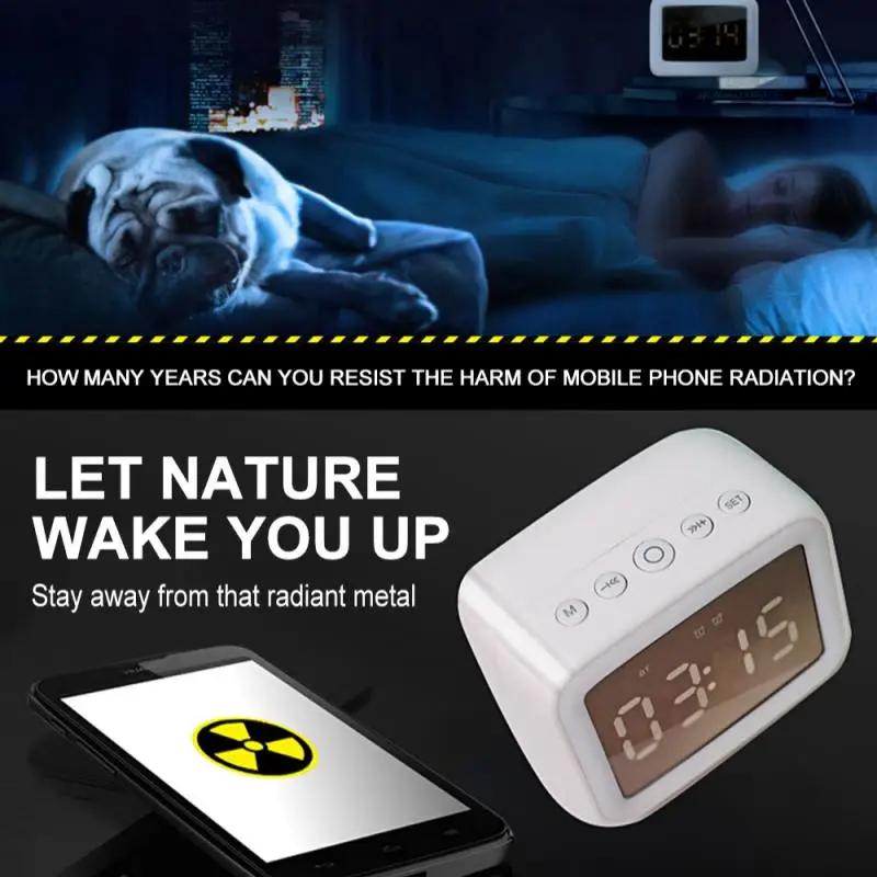 СВЕТОДИОДНЫЙ цифровой зеркальный Ночной светильник FM Bluetooth динамик подарок