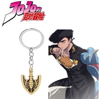 anime jojos bizarre adventure keychain kujo jotaro higashikata josuke arrow metal pendant key chains for women men car keyring