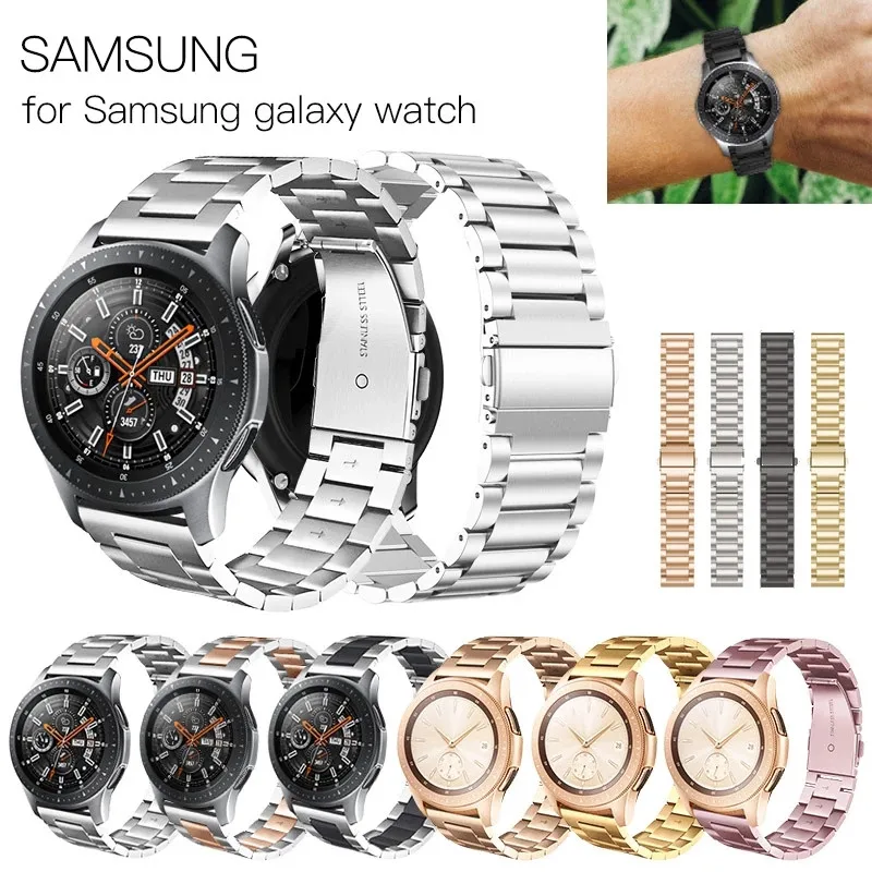 

Stainless Steel Strap For Samsung Galaxy Watch Active 2 3 41/45mm 42/46mm Band Bracelet for Gear Sport/S2 S3 20mm 22mm WristBand