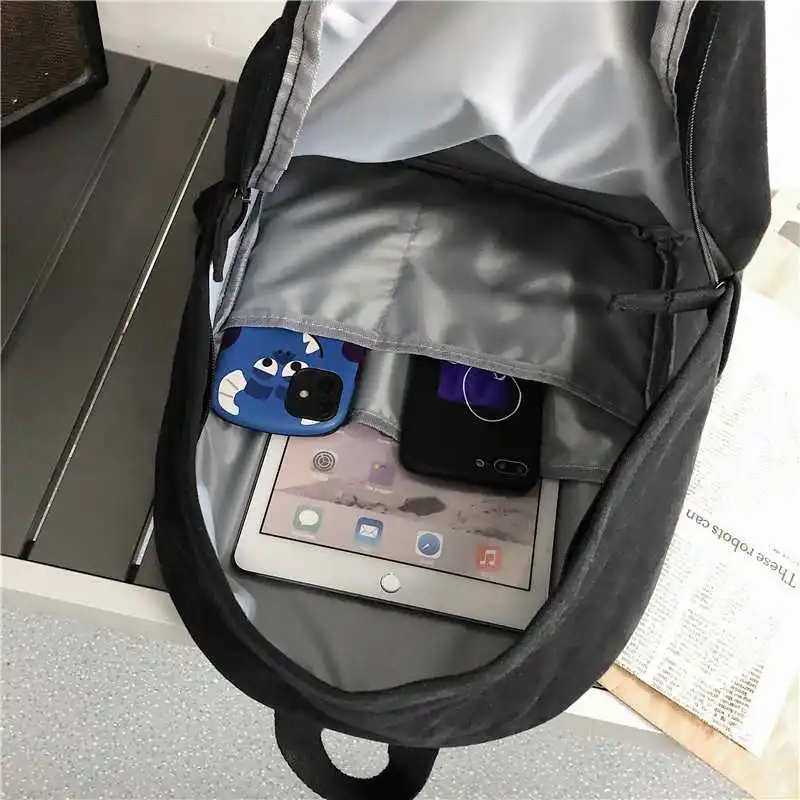 

Solid female backpack color canvas school bags for teenage girls bagpack travel 2021 shoulder bags for women