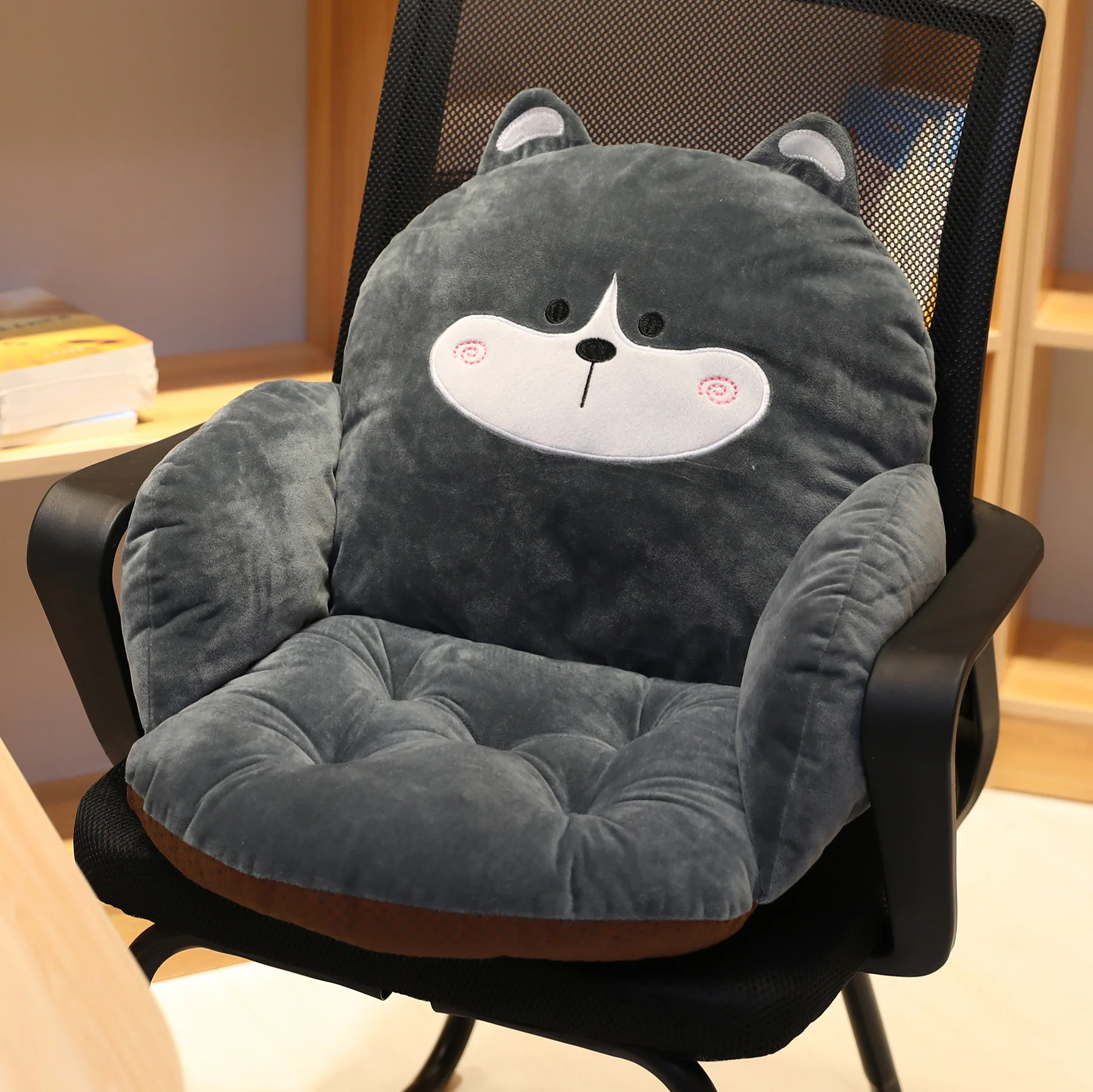 

Cartoon Chair Cushion Office Integrated Comfortable Pillow Student Thickened Breathable Stool Cushion Home Chair Decoration