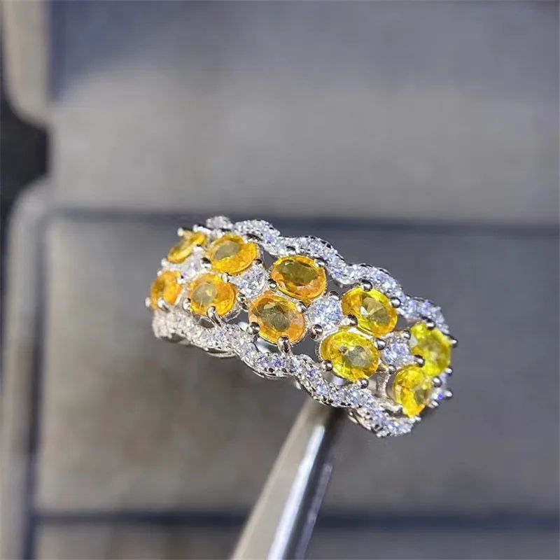 

Быка ярко-желтый натуральный цитрин камень кольцо ювелирных изделий 925 Серебряный Большой Размеры драгоценный камень мышечная Мощность c логотипом отличный подарок Рождественский подарок