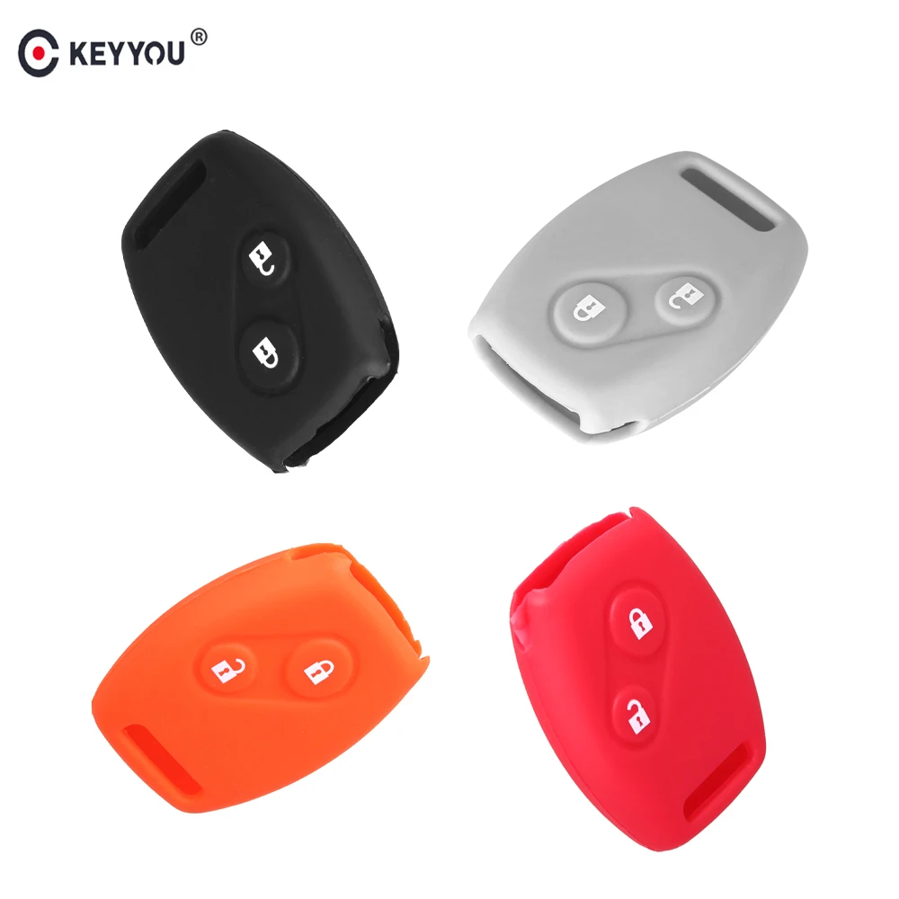 

Силиконовый чехол для ключей KEYYOU, чехол для пульта ДУ для Honda Accord CRV Civic Pilot Fit Crv S2000 Stream Crosstour cy с 2 кнопками