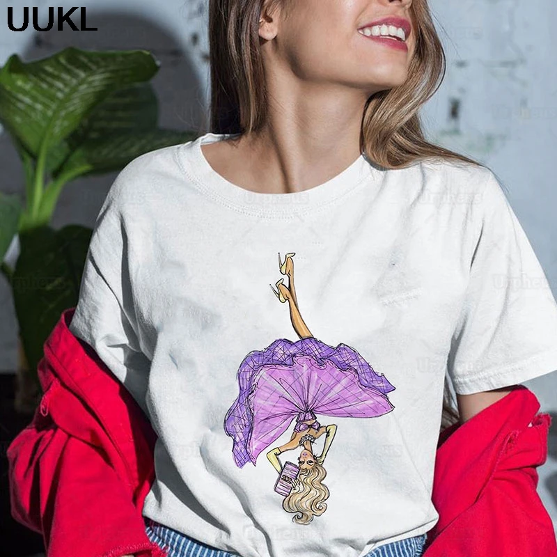 UUKL Женская мода 2020 летняя футболка Harajuku Эстетическая трендовая для отдыха с