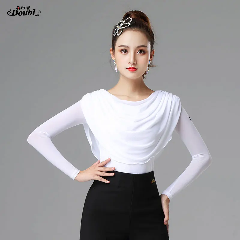

Excellent Quality Latin Dance Tops Female Sexy Performance Dancing Shirt Ballroom Cha Cha Samba Practice Dance Clothes
