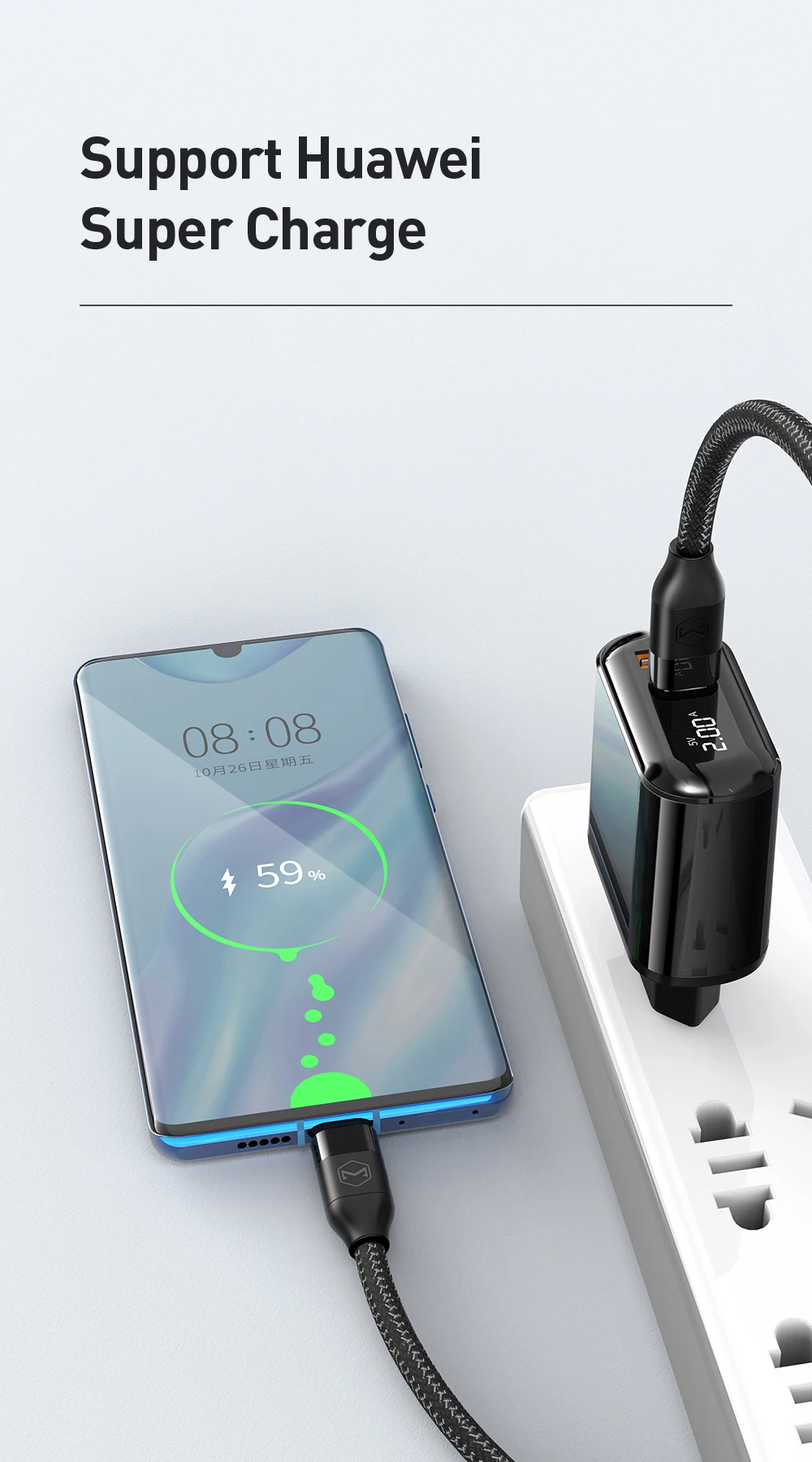 ROCK цифровой дисплей Quick Charge 4,0 3,0 USB зарядное устройство QC3.0 зарядное устройство для iPhone 11 Pro samsung Xiaomi type C PD настенное быстрое зарядное устройство