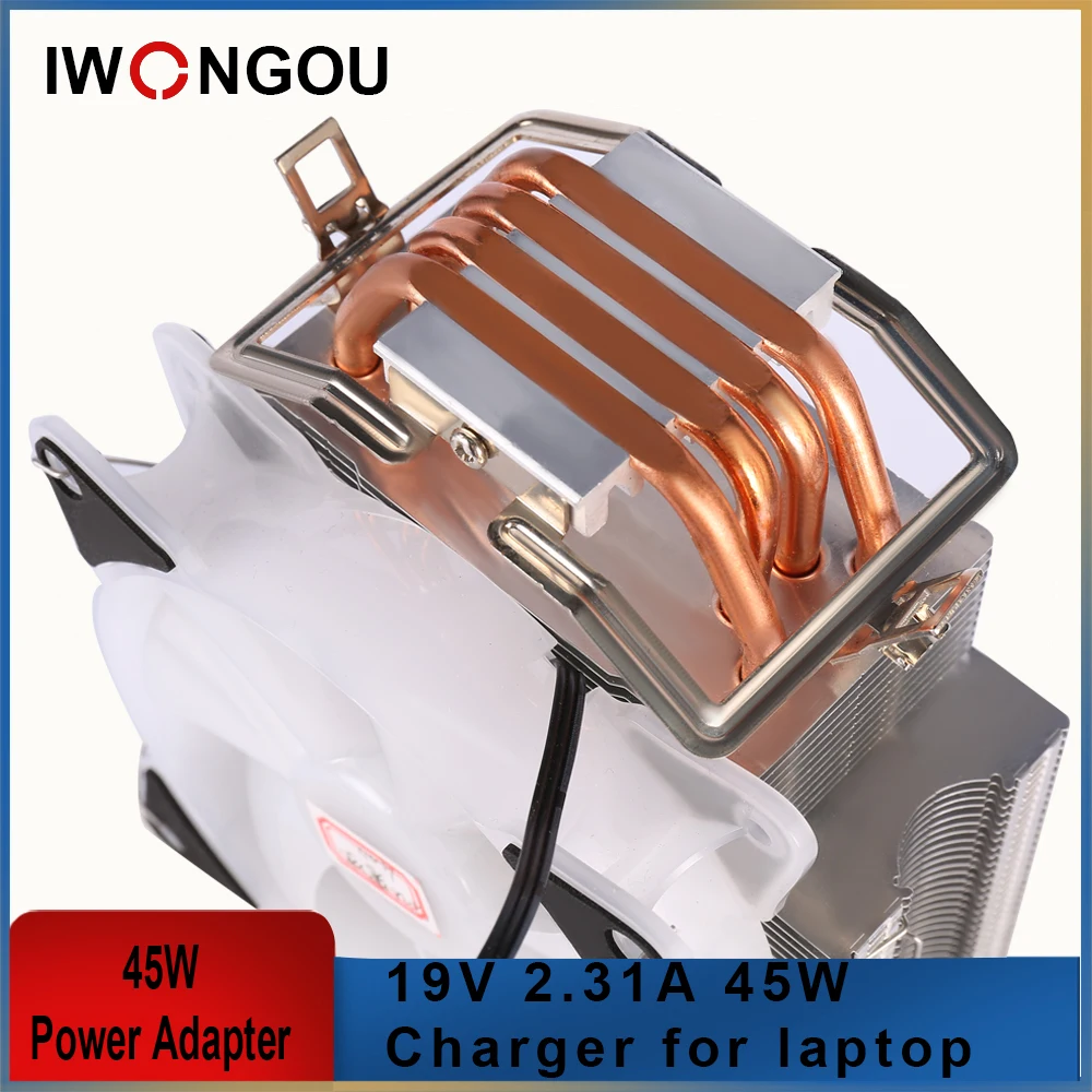 Кулер для процессора IWONGOU 2011 кулер Intel AMD 120 мм RGB-подсветка 4 тепловых элемента