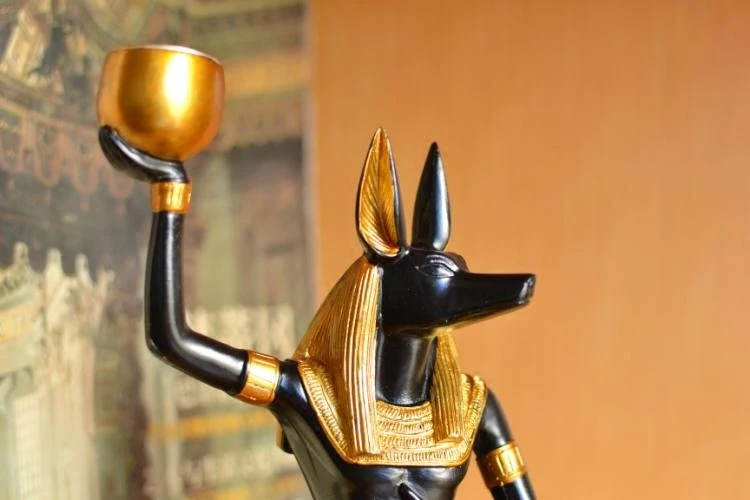 Anubis Dog God Room Decoration Living Desktop Vintage Home Decor Resin Egypt Figurines Gift Office Ornaments Promotion | Дом и сад