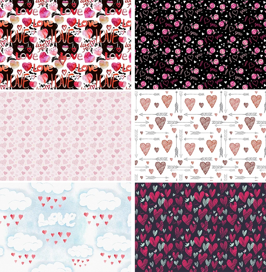 Красочный фон для Дня Святого Валентина баннер Красная любовь фотография влюбленный портрет свадебный душ задний фон тканевая фотозона