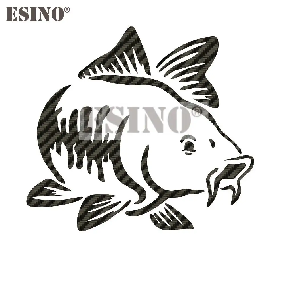 Car Styling Fishing Fish Decorative PVC 3D Carving Waterproof Decal Cartoon Sticker Pattern Vinyl Bumper Whole Body | Автомобили и