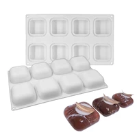 silicone mousse mould 8 cavity square pillow cake mold for jelly pudding dessert ice creams molds baking decorating tools