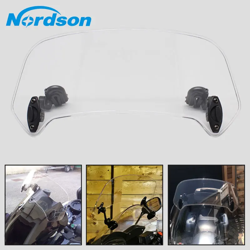 Универсальный мотоциклетный спойлер на лобовое стекло обдув ветра регулируемый