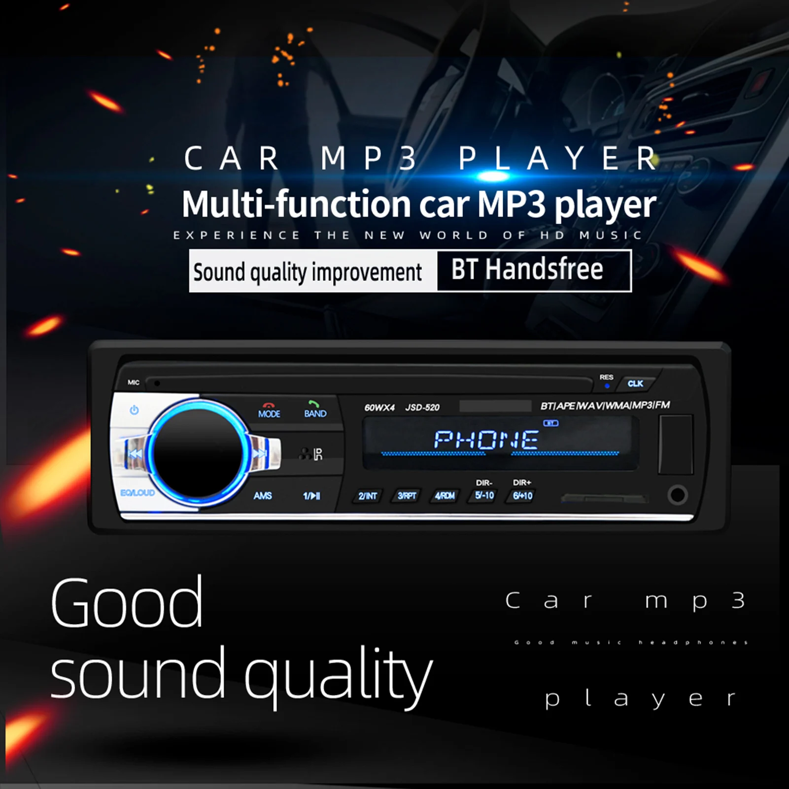 Цифровой HD ЖК-дисплей Автомобильный MP3-плеер BT 2 0 в автомобильная стереосистема с