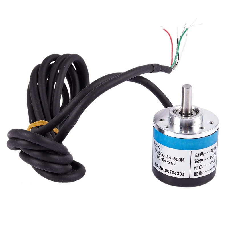 Энкодер 6 мм вал 600 P/R инкрементный роторный AB фазы для измерения длины|Шаговый
