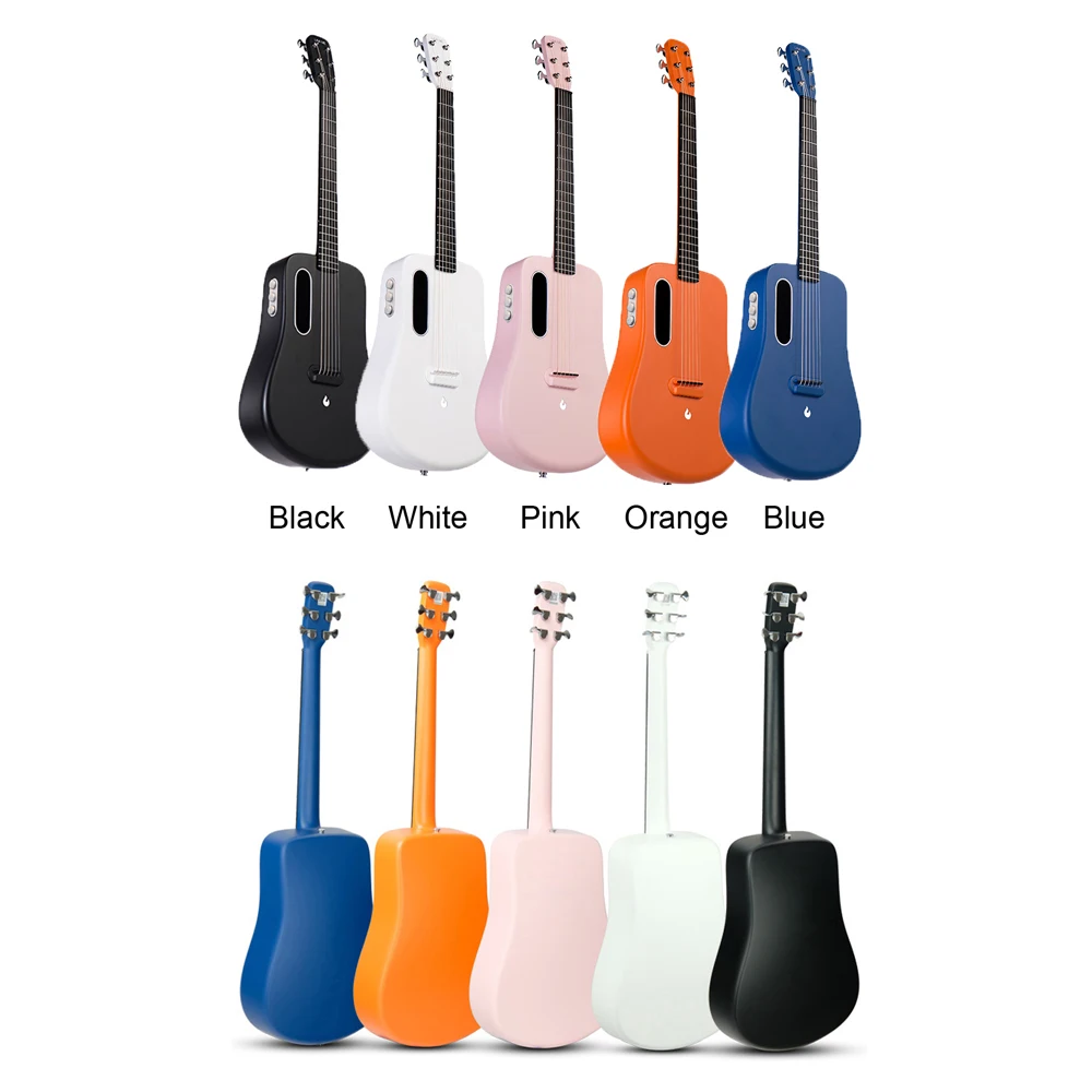 lava mich 2 freeboost 36 zoll gitarre effekte carbon faser elektrische reise gitarre mit fallpicksladekabeltunercapostrap free global shipping