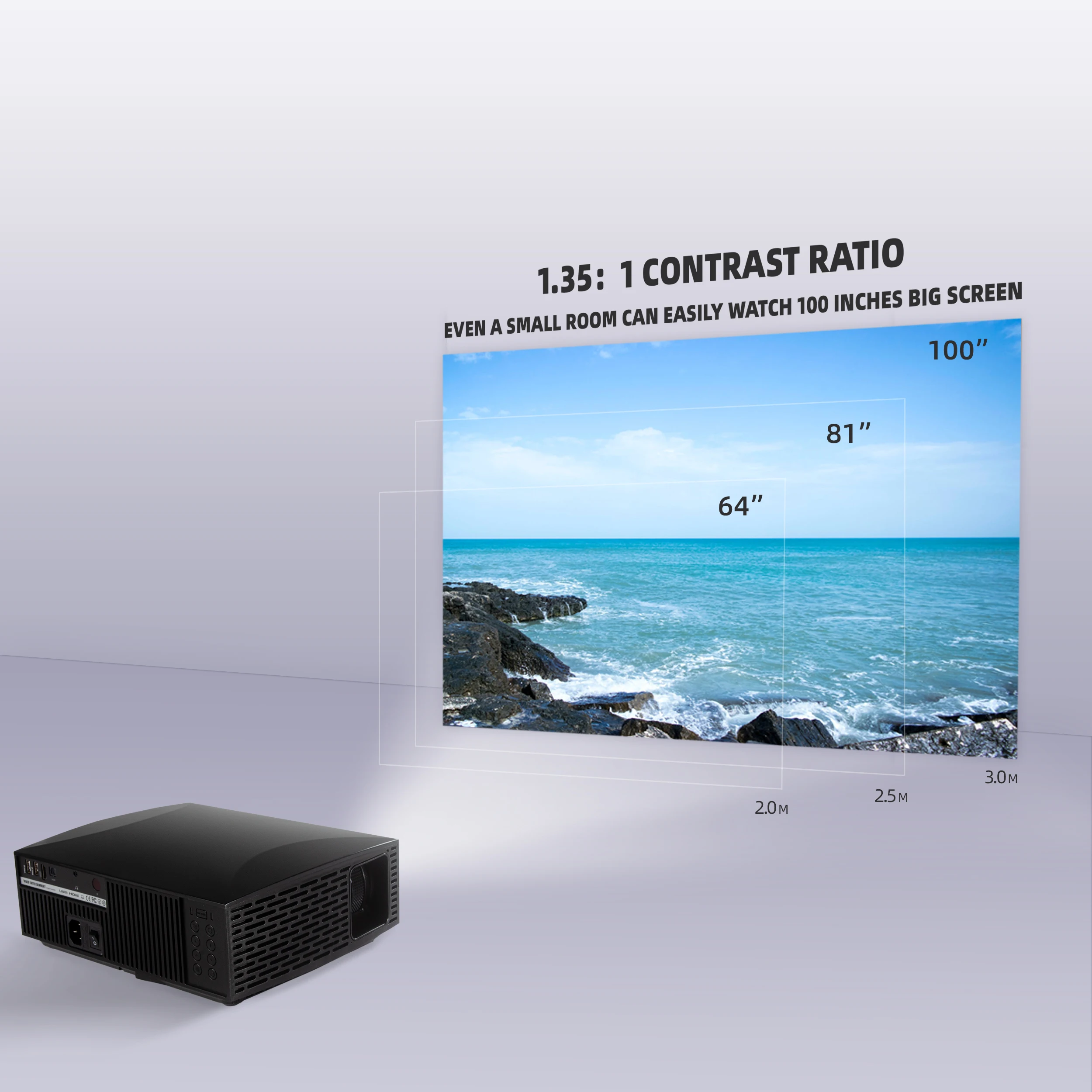 TOP 1 Newest model F30 vivibright FULL HD 1080P best projector led 1920*1080p 5000lumens 3d DLP galaxy projector