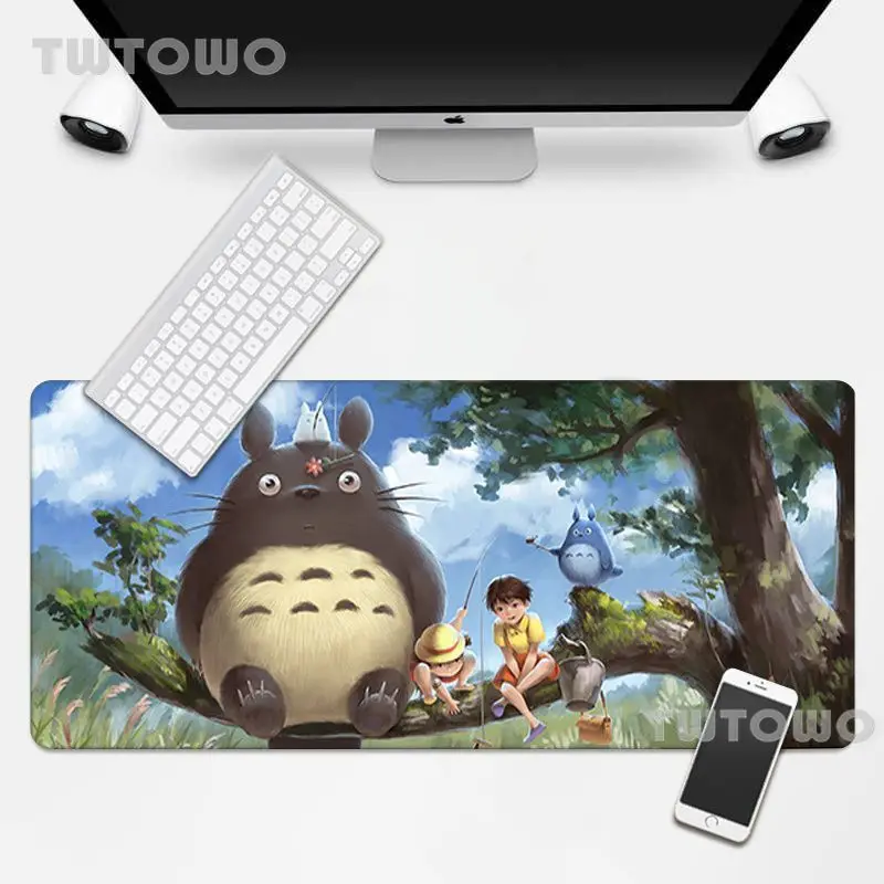 

Коврик для мыши My Neighbor Totoro, HD компьютерный коврик для клавиатуры, коврики для мыши, геймерские коврики из натурального каучука, противосколь...