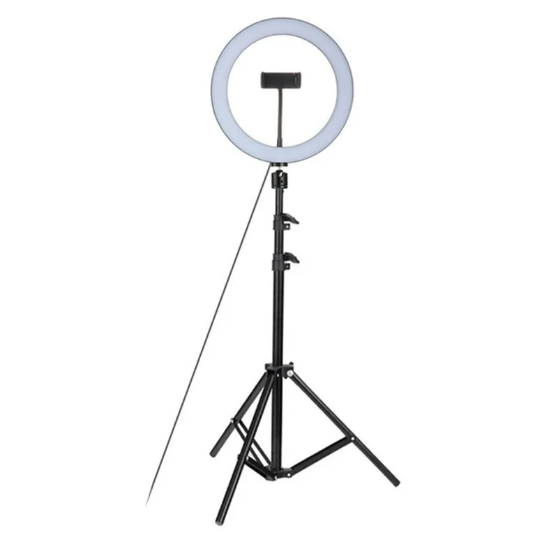 Светодиодный кольцевой светильник для селфи 26 см фотосъемки с регулируемой