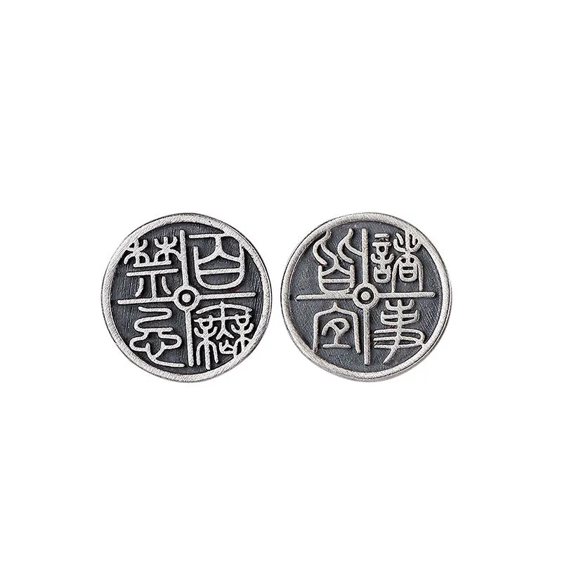 

S925 sterling silver Distressed Matte Simple All-matching Literature and Art Retro No taboo Ladies Ear studs Earrings