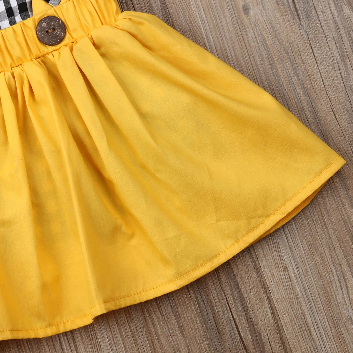 3Pcs Toddler Baby Girl Clothing Set Checks T-shirt Top Skirt Dress Headband Plaid Baby Outfit Casual Kids Clothes Girls Clothing
