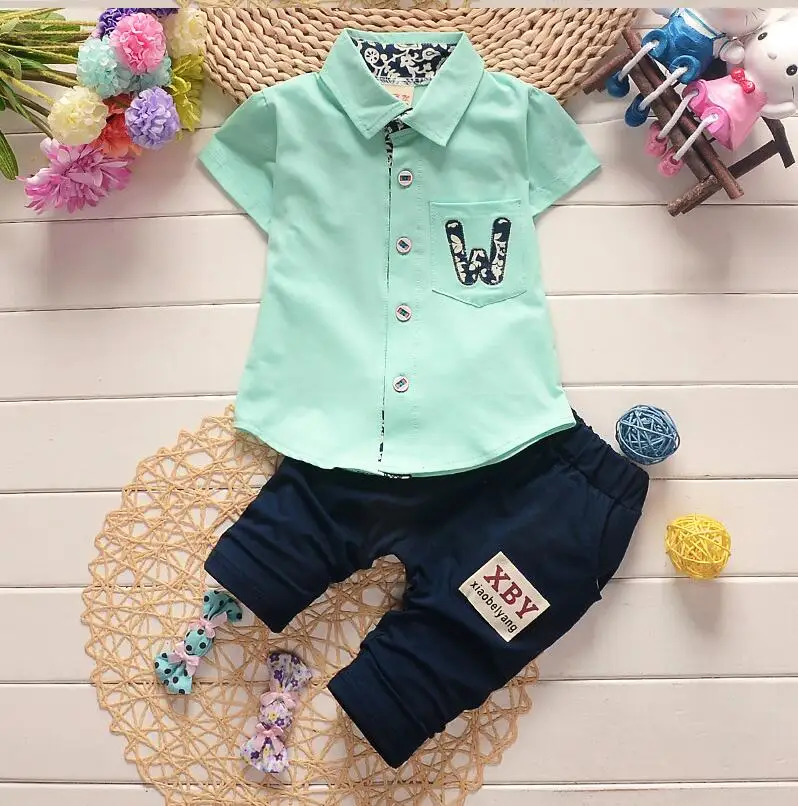 picture color BibiCola/комплект летней одежды для маленьких мальчиков, Детские наряды для новорожденных девочек, футболка+ комбинезон комплекты детской одежды, спортивный костюм - Цвет: picture color